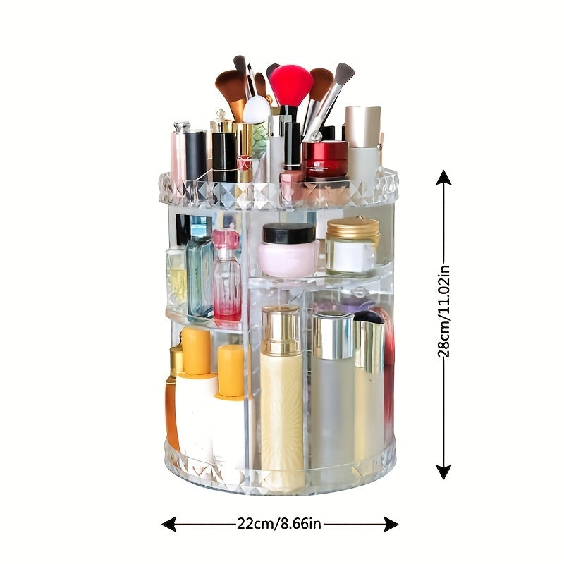 360 Degree Rotating Clear Makeup Organizer