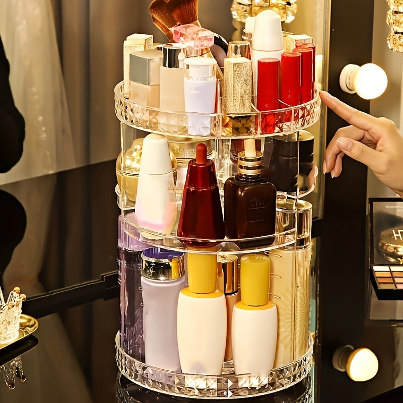 360 Degree Rotating Clear Makeup Organizer