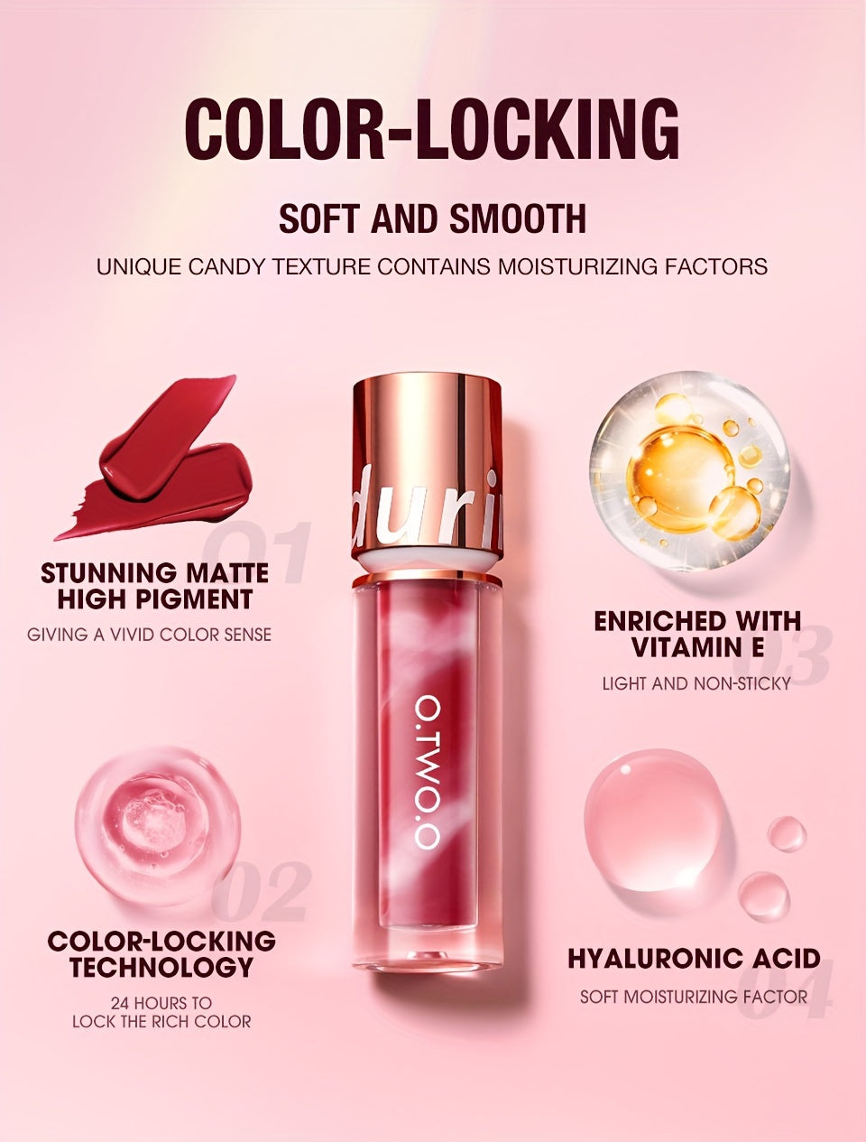 O.TWO.O Lip Tint Matte Long Lasting Waterproof